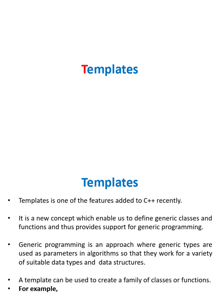 Understanding C++ Templates | PDF | Parameter (Computer Programming ...