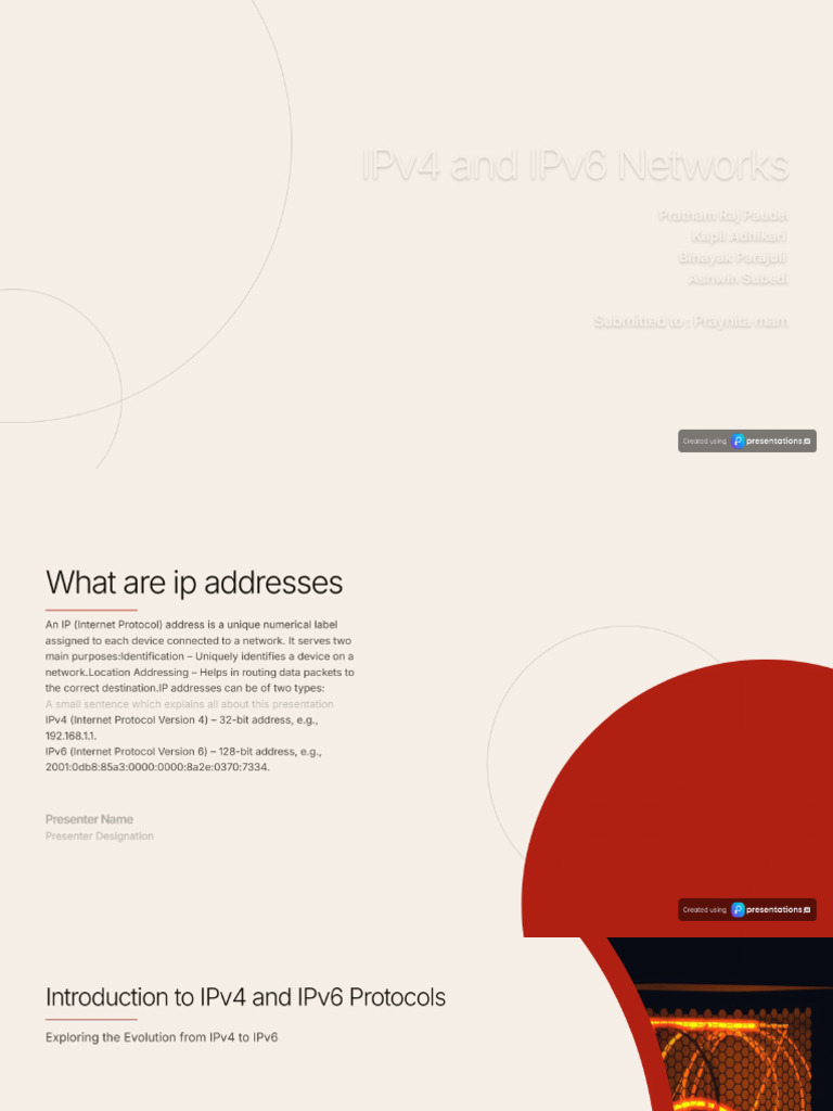 IPv4 and IPv6 Networks Comprehensive Analysis | PDF