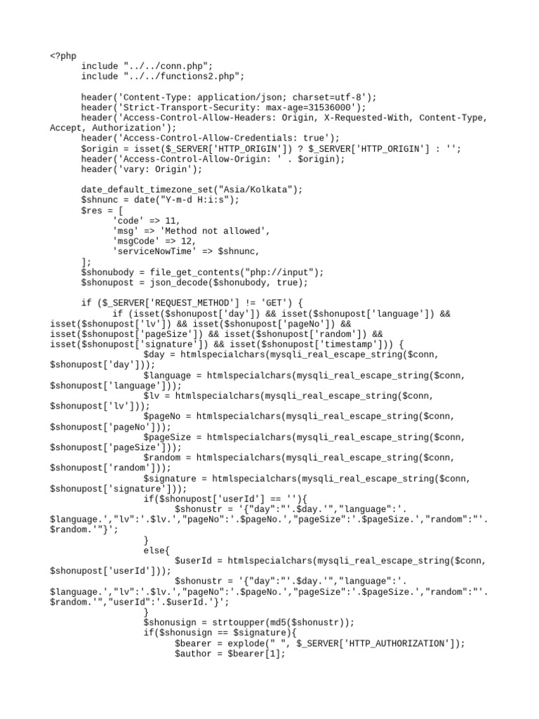 PHP API for Data Retrieval and Validation | PDF | Computer Programming ...