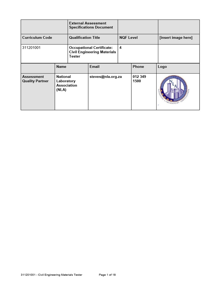 Civil Engineering Materials Tester Assessment | PDF | Educational ...