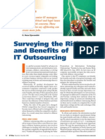 Survey Risk and Benefits of Outsourcing
