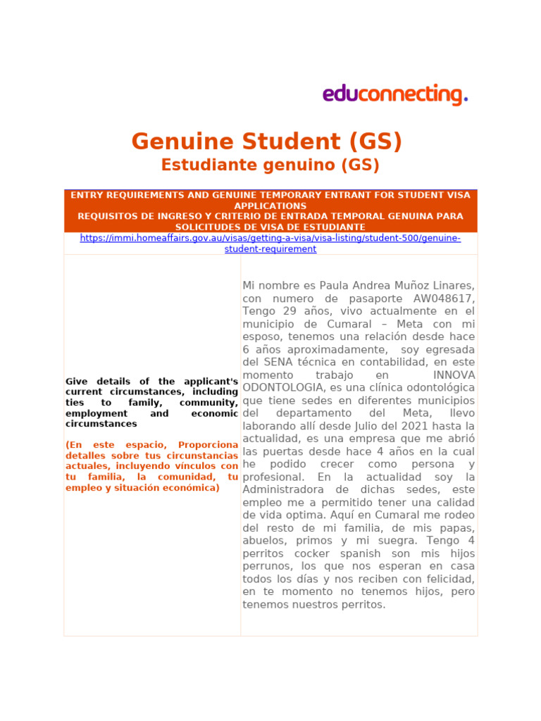 Form Genuine Student 1 | PDF