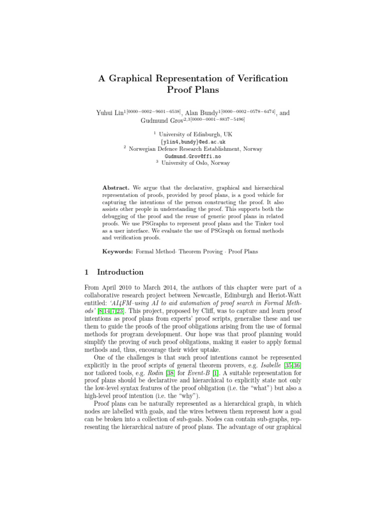 Graphical Proof Plans for Verification | PDF | Mathematical Proof ...