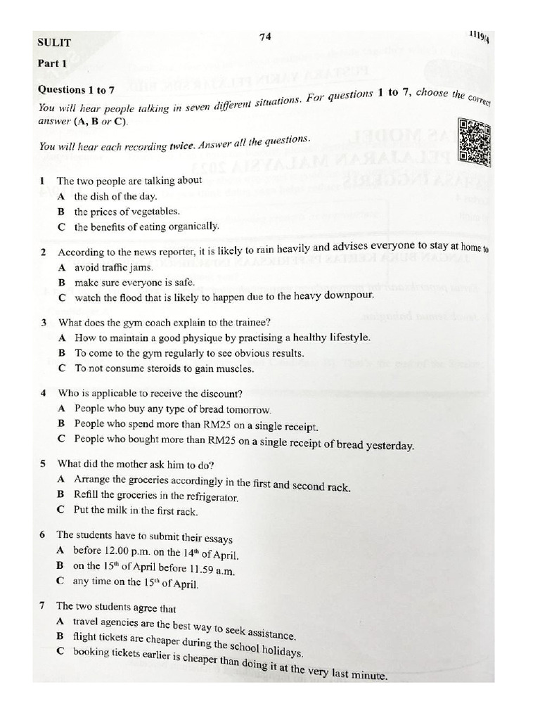 Listening Practice Sets | PDF