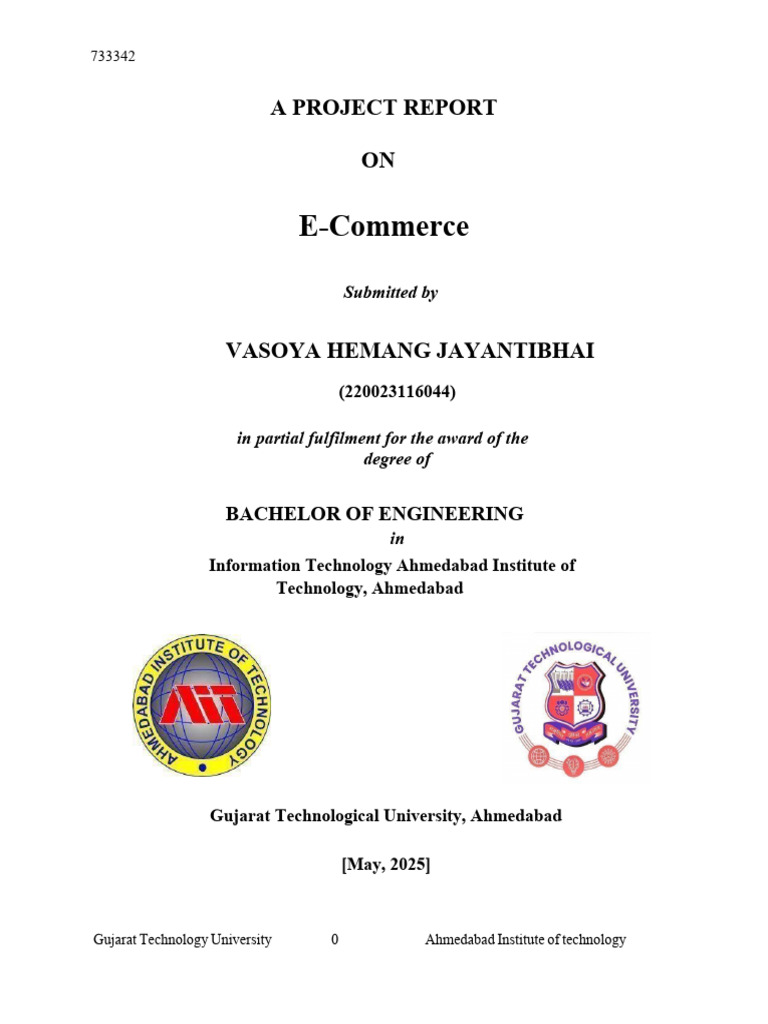 E-Commerce Project Report Overview | PDF | Software Development | Databases