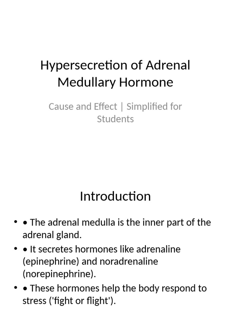 Hypersecretion Adrenal Medulla | PDF