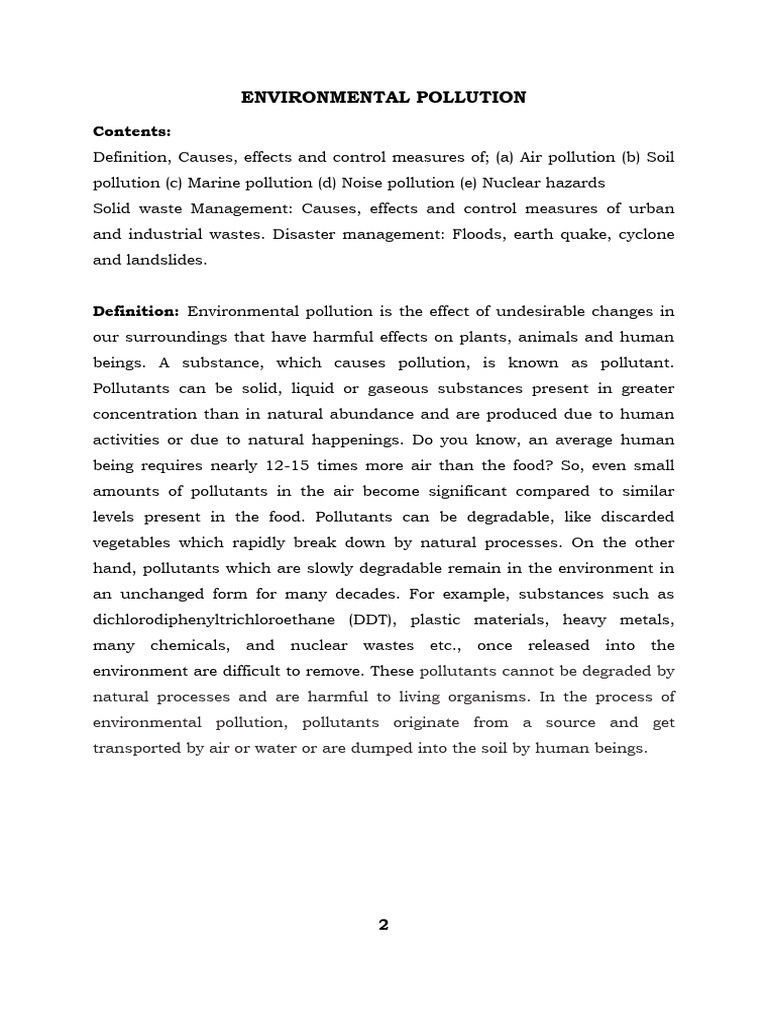 Unit 3 Evs - 250628 - 100402 | PDF | Greenhouse Effect | Smog