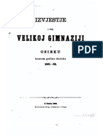 Sime Ljubić - Izvjestje o Kralj. Velikoj Gimnaziji U Osijeku Koncem Godine 1861-62