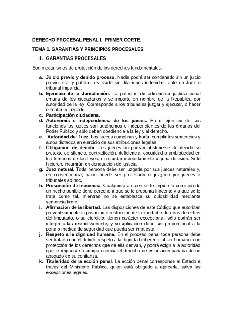 Garantías y Principios en Derecho Penal | PDF | Debido al proceso | Perdón