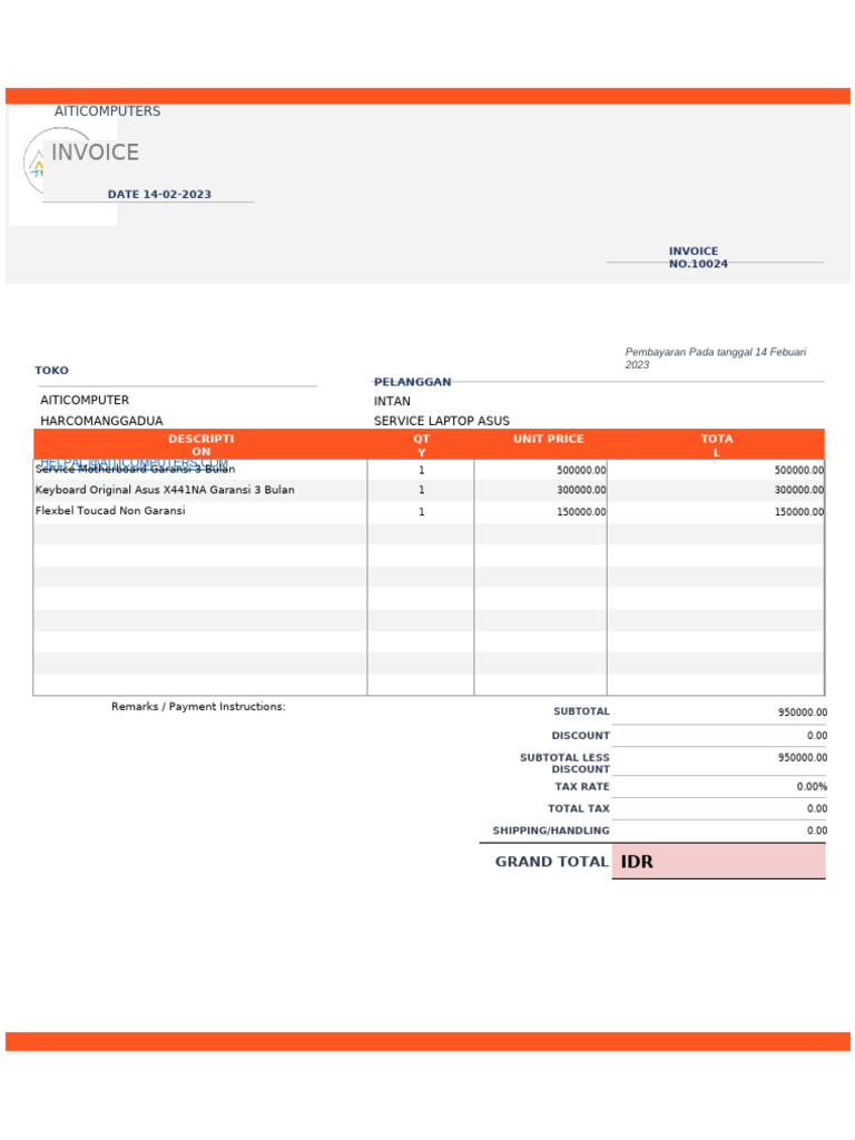 Invoice No 10024 | PDF