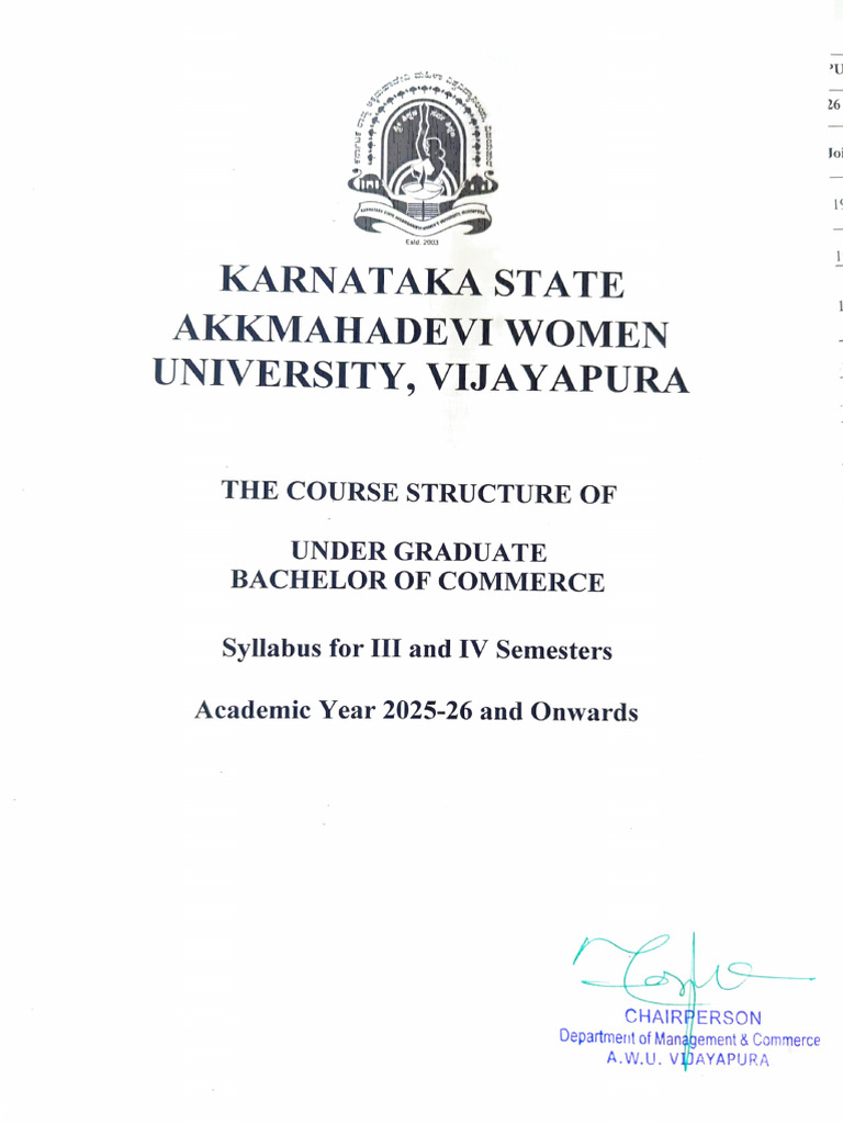 B.Com 3rd Semester Syllabus 2025 | PDF | Valuation (Finance) | Human ...