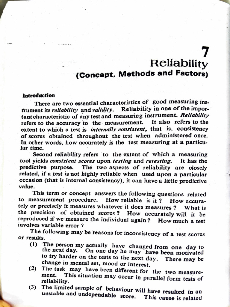 Reliability | PDF