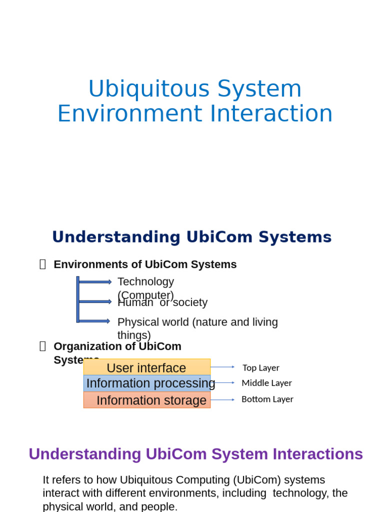 Ubicom Environment Interaction Lec4 | PDF | Augmented Reality | Human ...