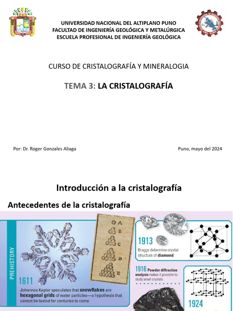 Cristalografia UNAP | PDF | Cristalografía de rayos X | Cristal