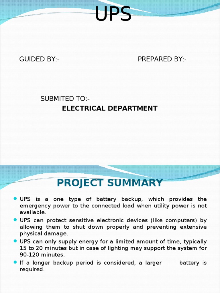 UPS System Components Overview | PDF | Rectifier | Power Inverter