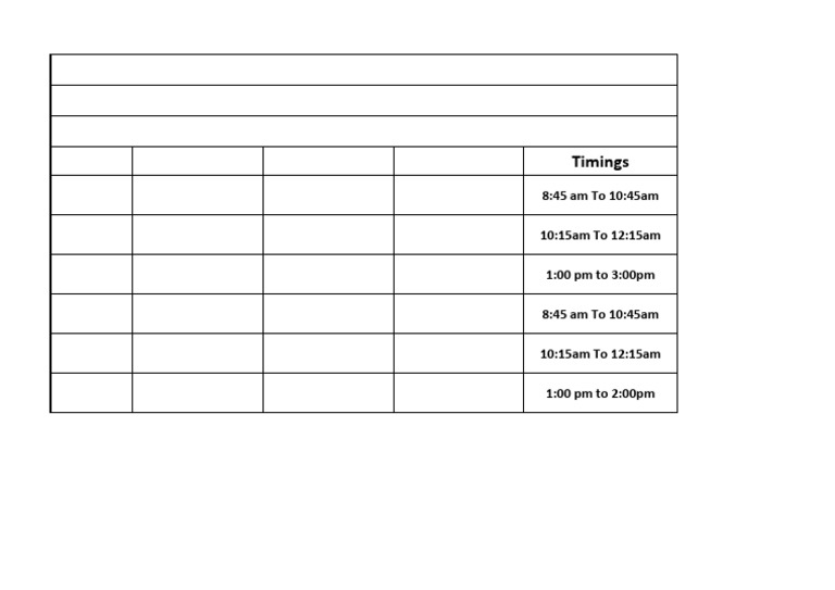 PT 1 Timetable 1750150225 | PDF