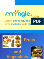 FOREIGN LANGUAGE LESSON TEMPLATE - FRUIT and VEGETABLES