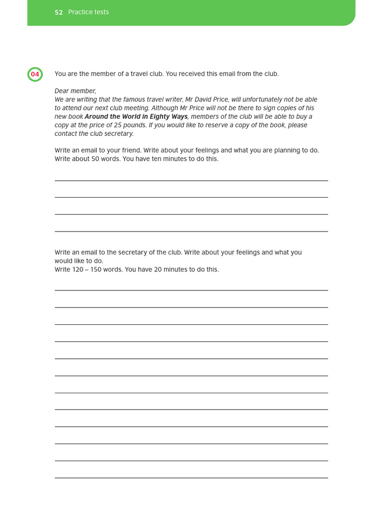 Aptis 2020 Letter Practice | PDF