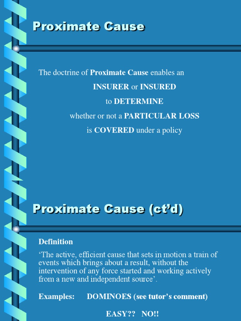 The Doctrine of Proximate Cause Enables An | PDF