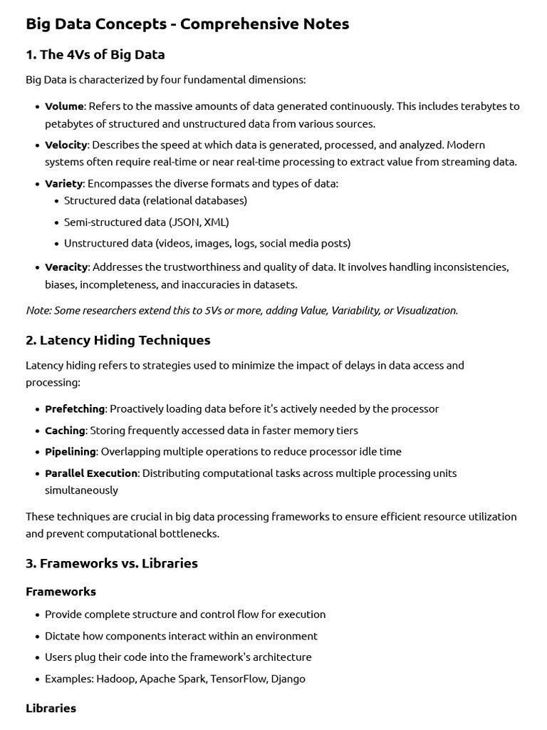 Big Data Concepts Detailed Introductory Notes | PDF | Big Data | Data