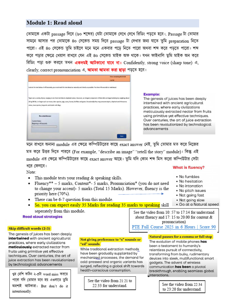 Speaking & Writing Module 1-7 | PDF