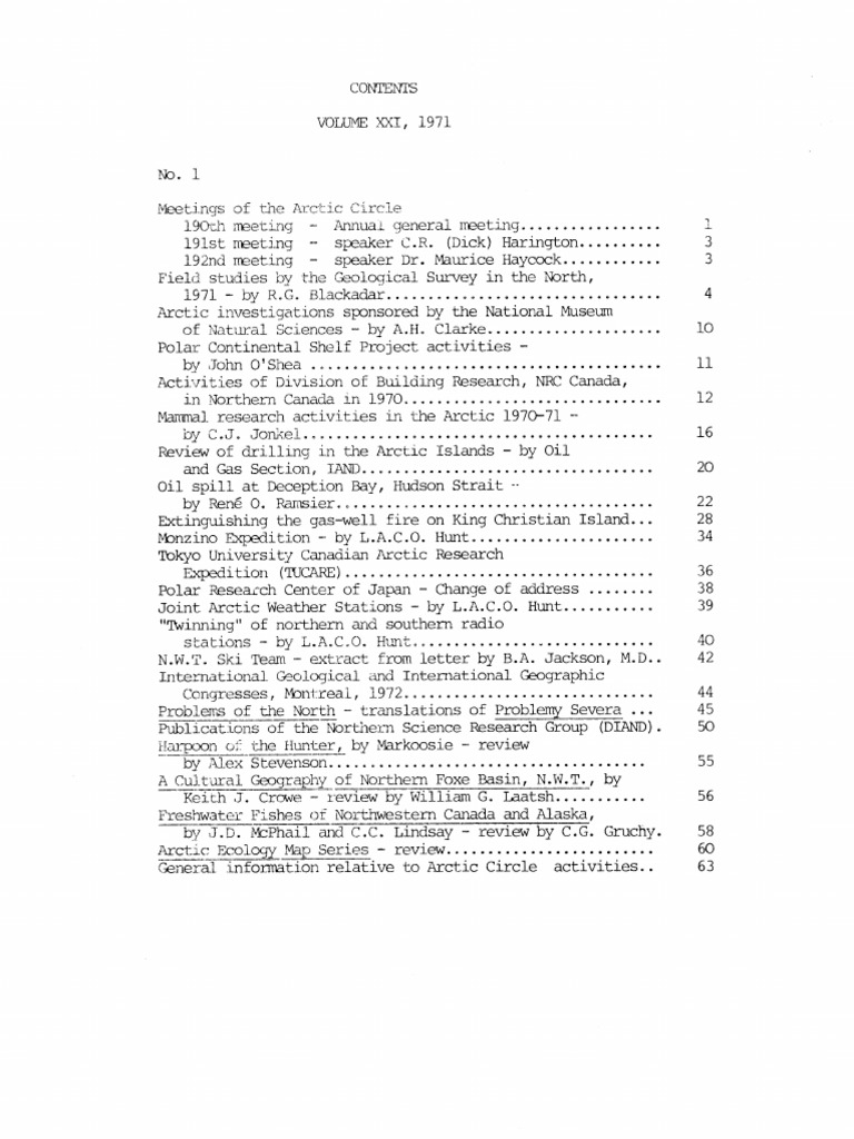 AC 1971 V21 No1to3 | PDF | Oceanography | Arctic Ocean
