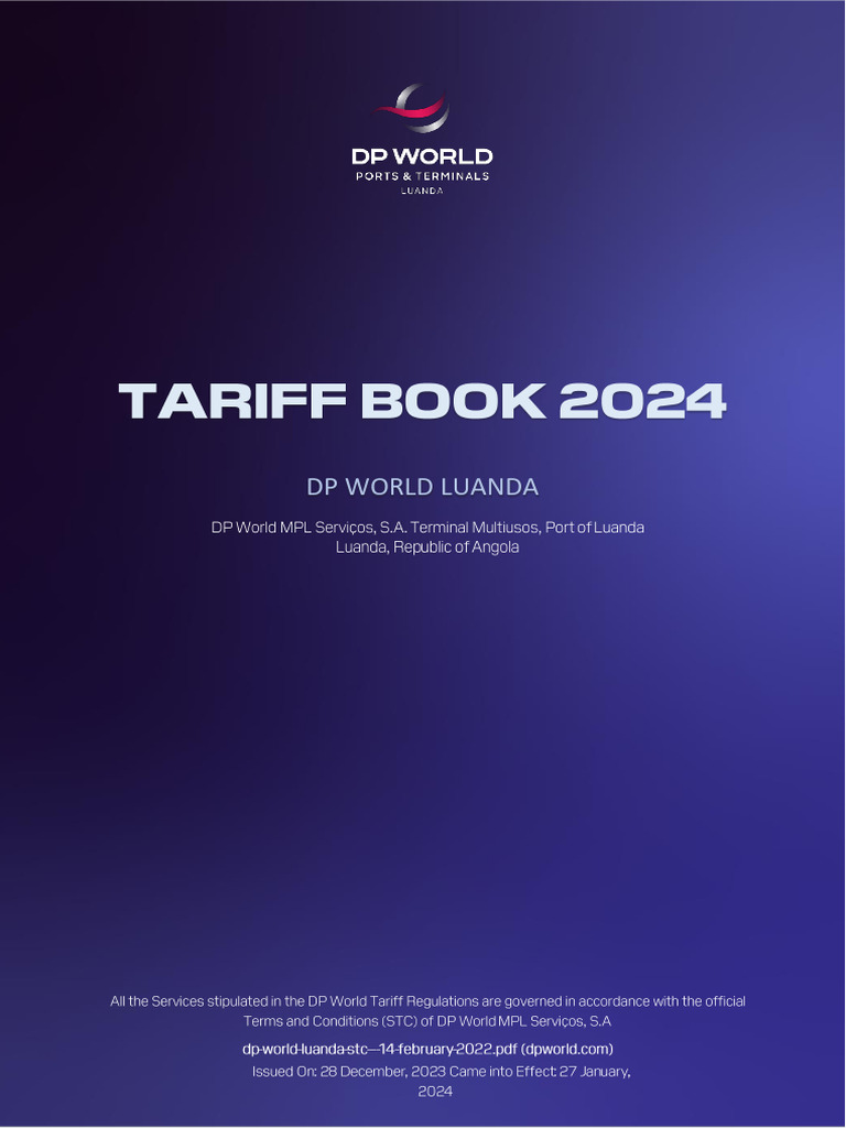 DP World Luanda Tariff Book 2024 | PDF