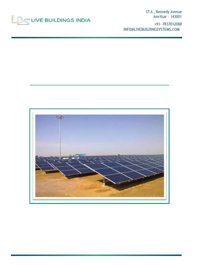 Solar PV Proposal for Radisson Blu Amritsar | PDF | Photovoltaic System ...
