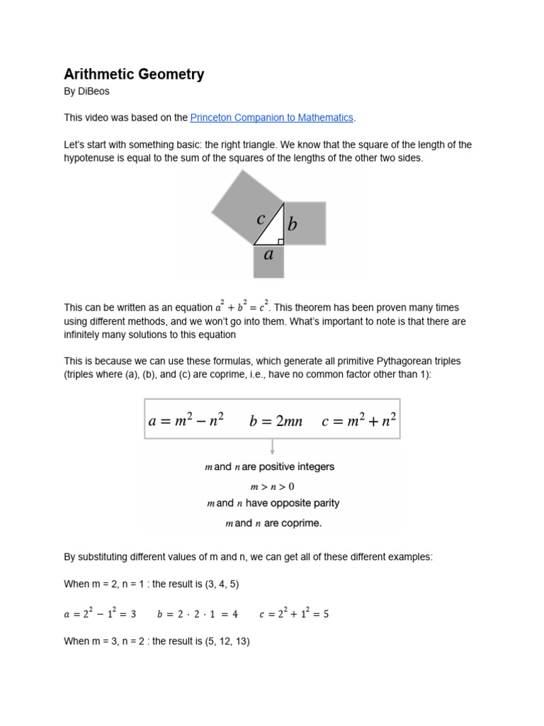 Arithmetic Geometry | PDF | Factorization | Equations