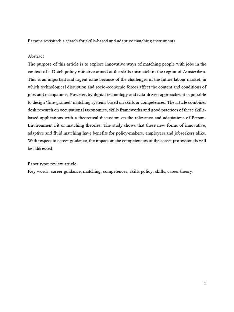 Parsons Revisited Conference Paper Jouke Post 15 August 2018 | PDF ...
