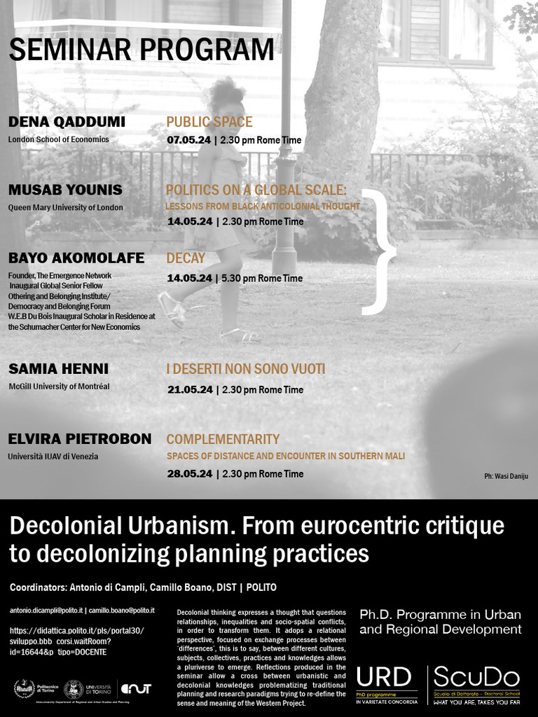 00 Poster Seminar Program | PDF | Cultural Anthropology | Epistemology