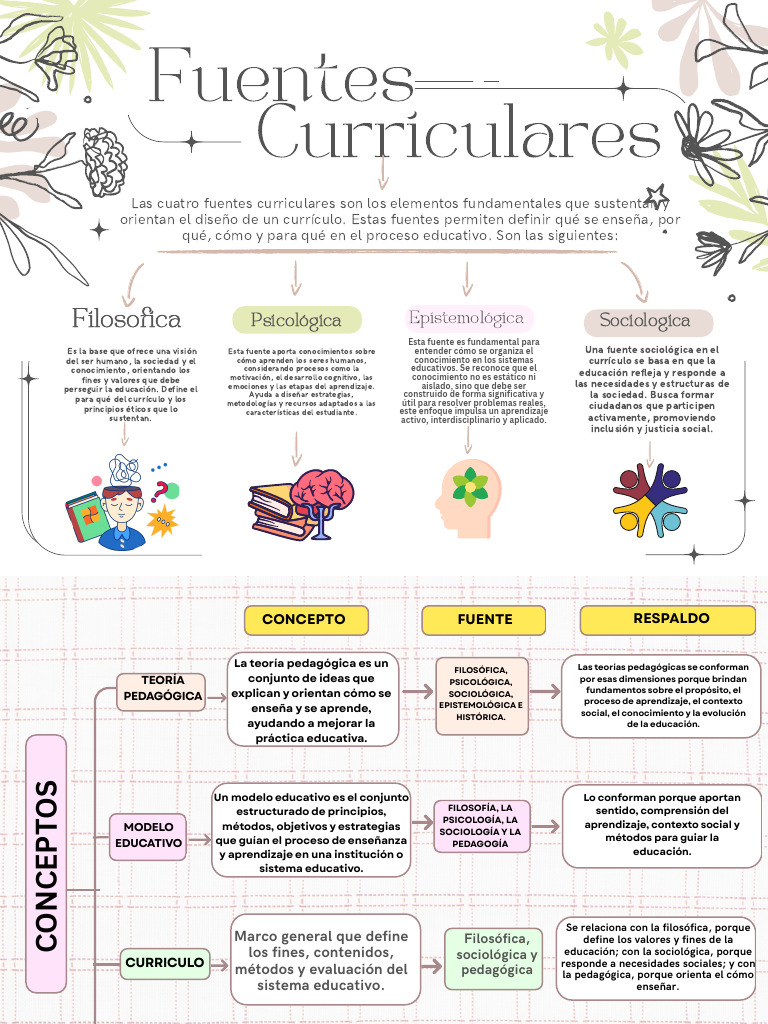 Fuentes del Currículo Educativo | PDF | Plan de estudios | Pedagogía