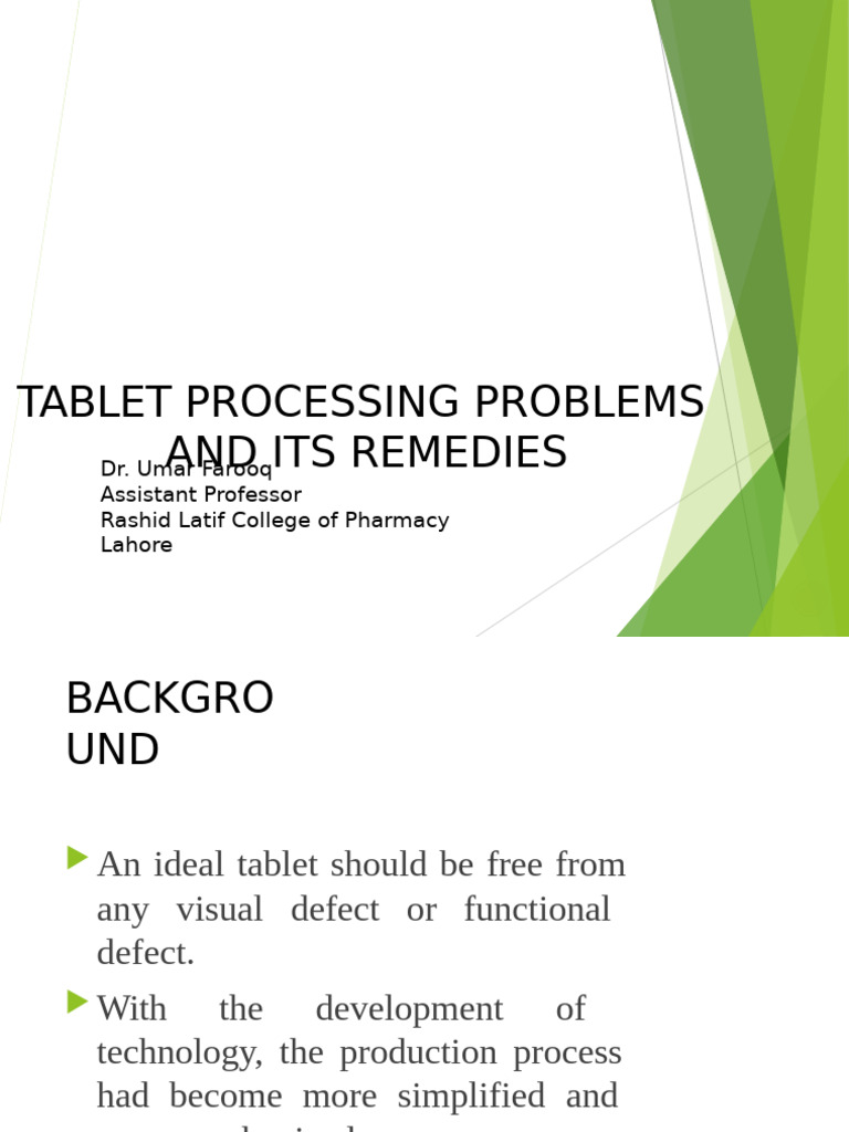 Tablet Manufacturing Defects Overview | PDF | Tablet (Pharmacy) | Materials