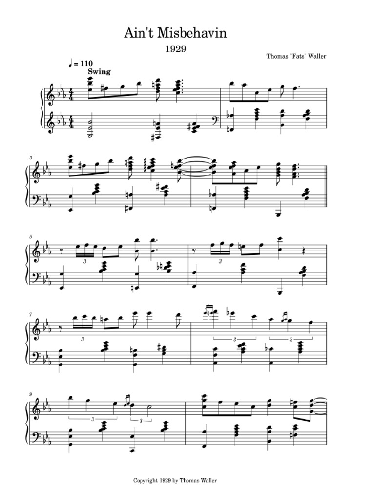 Aint Misbehavin | PDF