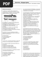 Exercícios - Biologia - Celula