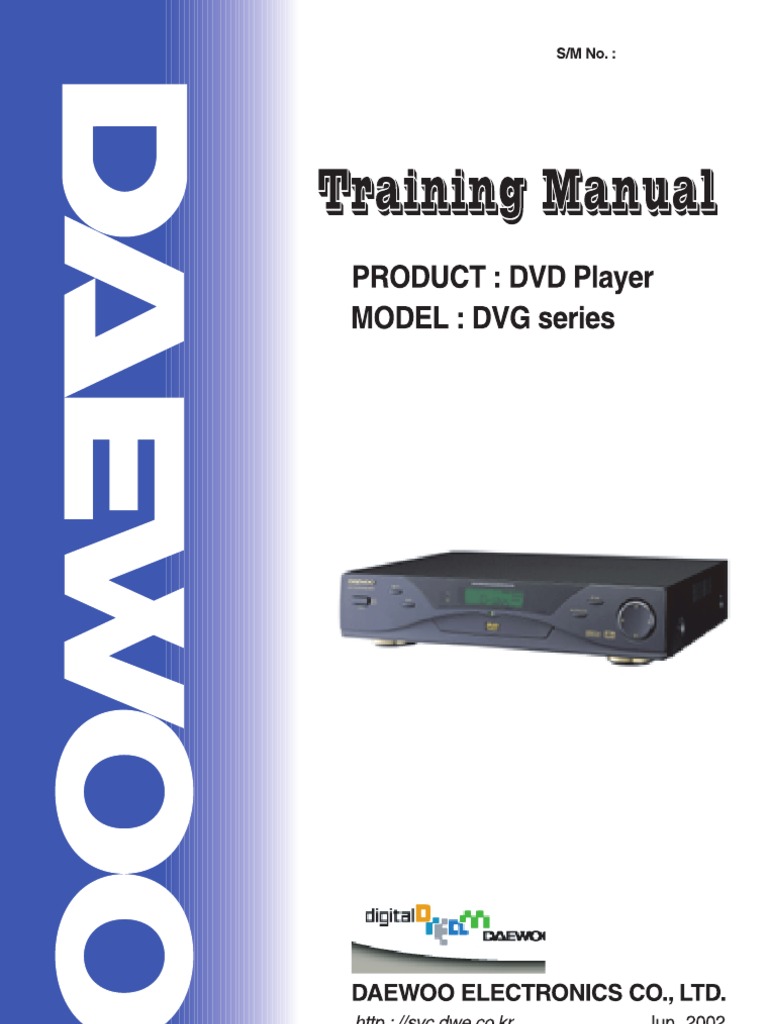 DVD Daewoo DVG Series Training Manual PDF Dvd Compact Disc