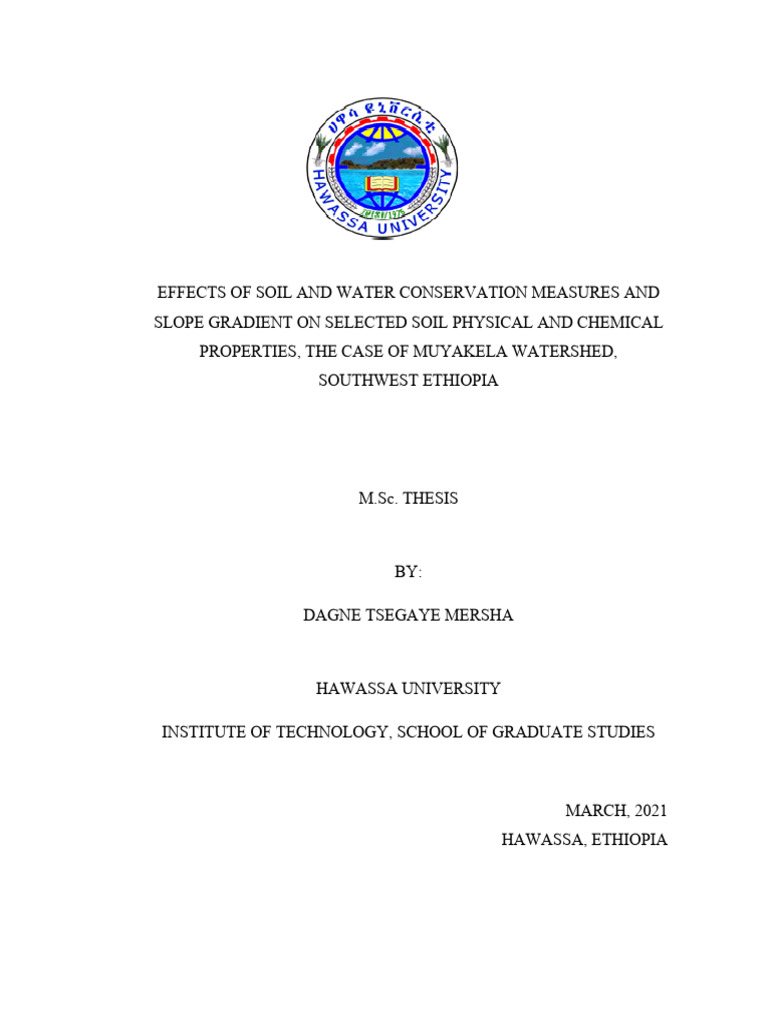 Effects of Soil and Water Conservation Measures and | PDF | Soil ...