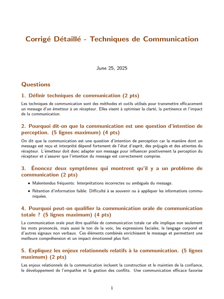 Techniques de Communication Efficaces | PDF | la communication ...