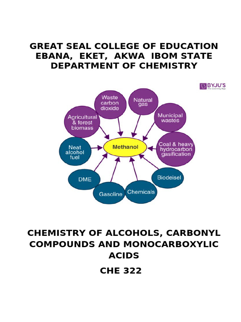 Chemistry of Alcohols and Nomenclature | PDF | Carboxylic Acid ...