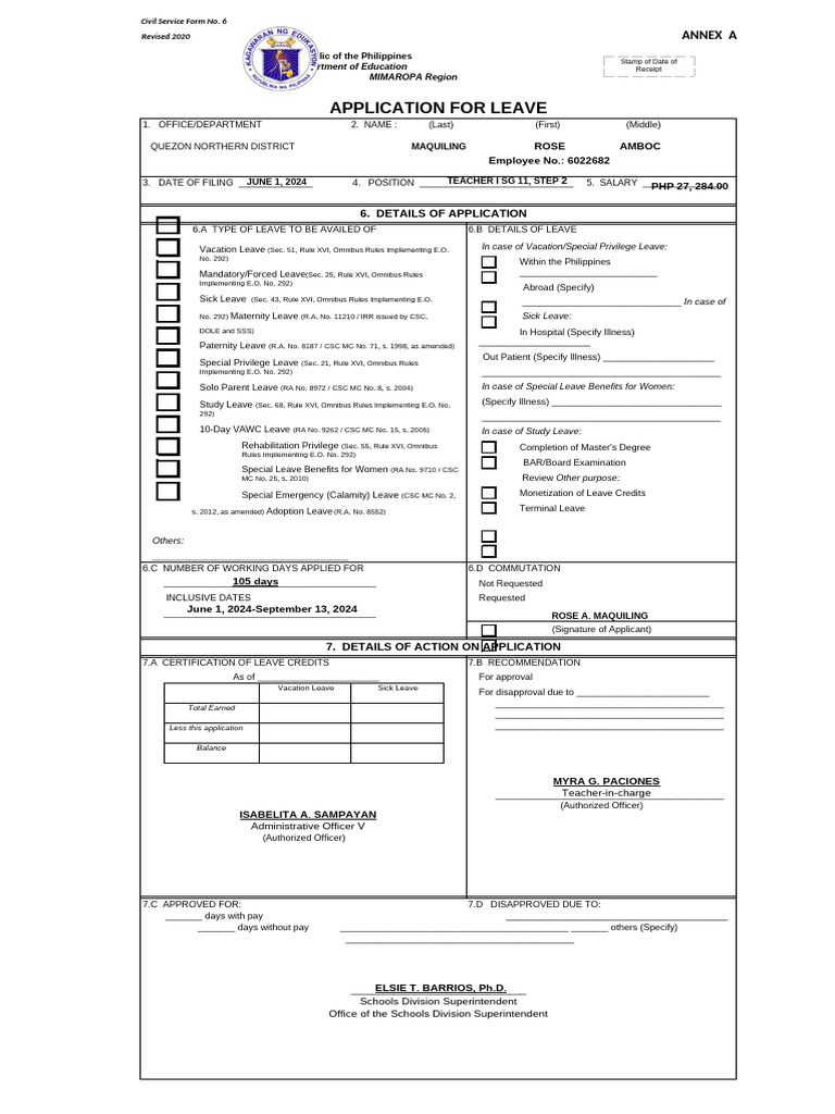 Civil Service Leave Application Form | PDF | Childbirth | Parental Leave