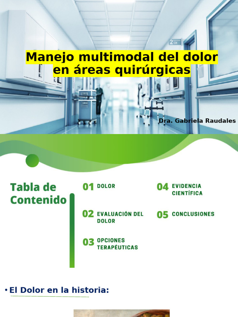 Manejo del Dolor Postquirúrgico Multimodal | PDF | Analgésico | Droga ...