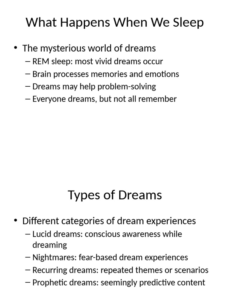 The Science of Dreams | PDF