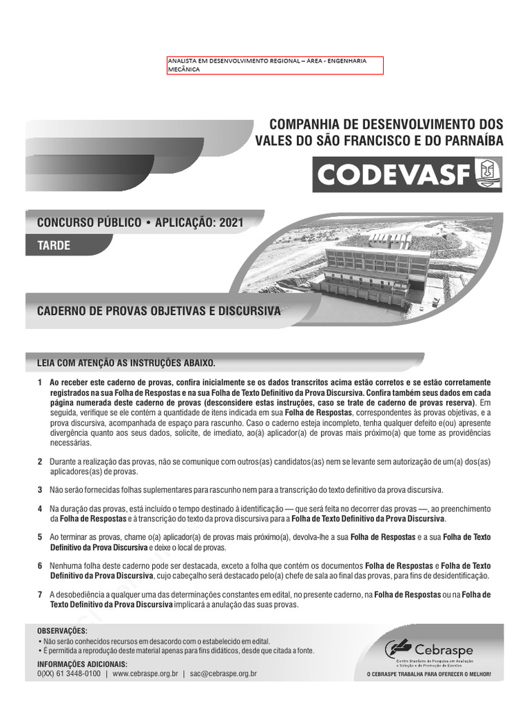 Provas Objetivas e Discursivas 2021 | PDF | Estresse (Mecânica ...