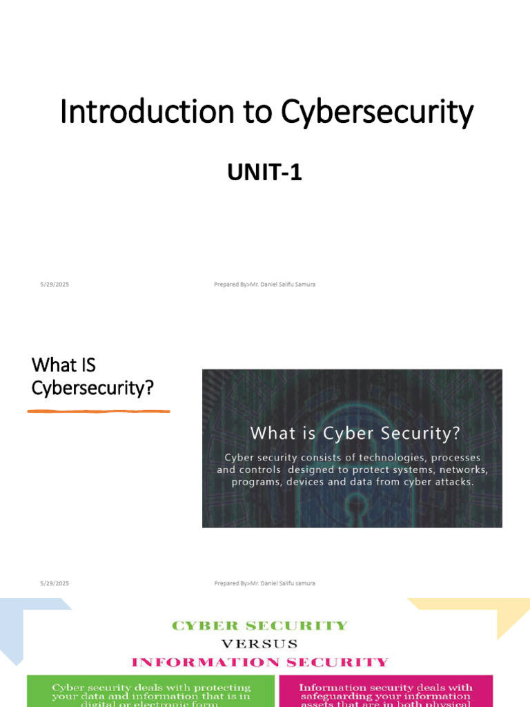 Cybersecurity Fundamentals and Evolution | PDF | Security | Computer ...
