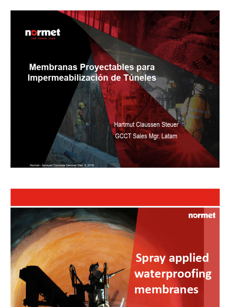 Spray Applied Waterproofing for Tunnels | PDF | Filtration | Chemical ...