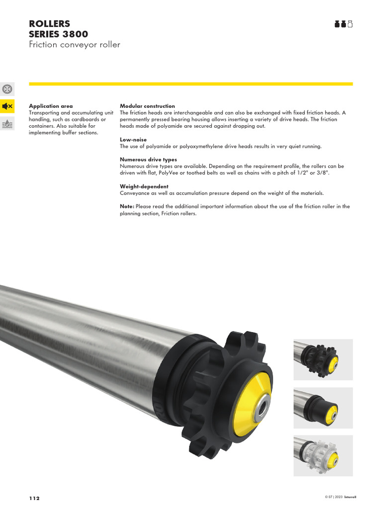 Friction Conveyor Roller Series 3800 | PDF | Friction | Mechanical ...
