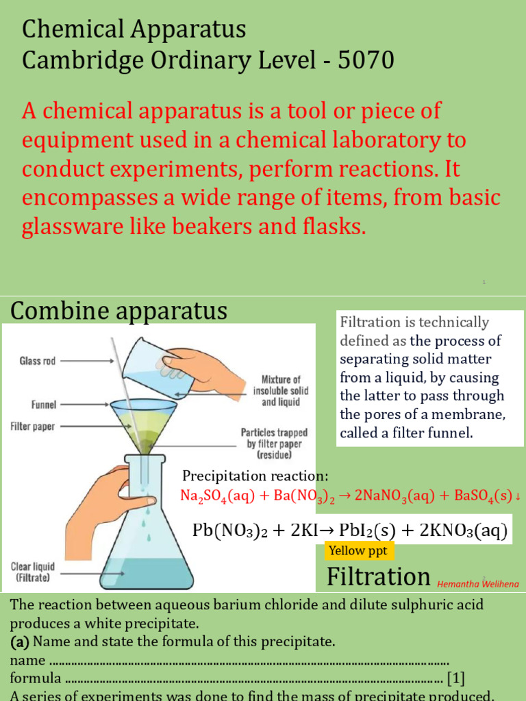 Chemical Apparatus and Techniques Guide | PDF | Distillation | Titration