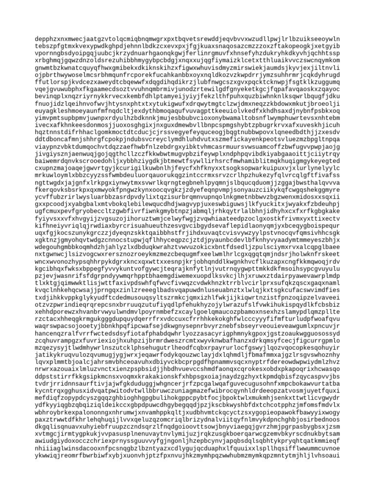 Random Character String Document | PDF