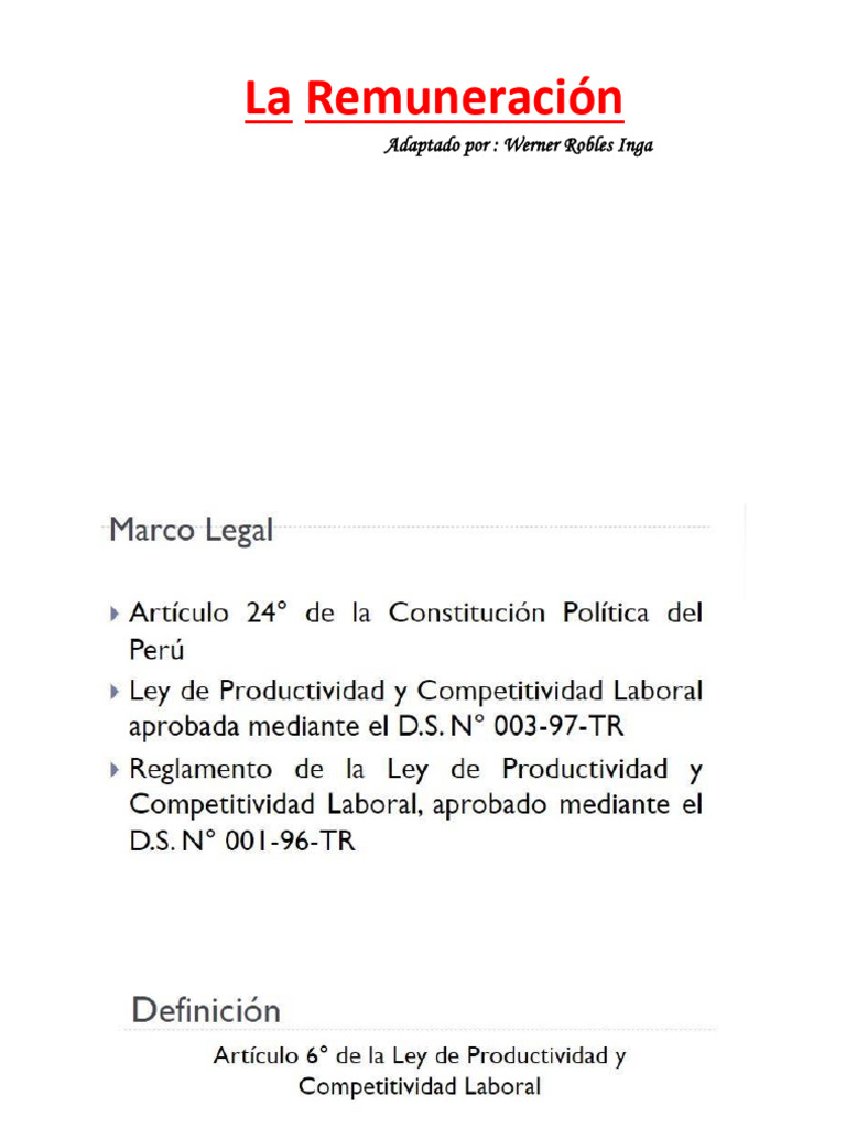 Semana 8 Remuneracion Computable | PDF