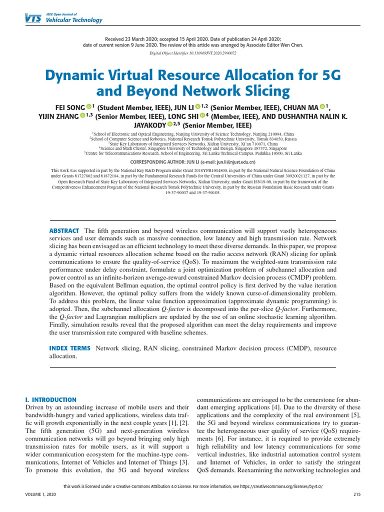 Dynamic Virtual Resource Allocation For 5G and Beyond Network Slicing ...
